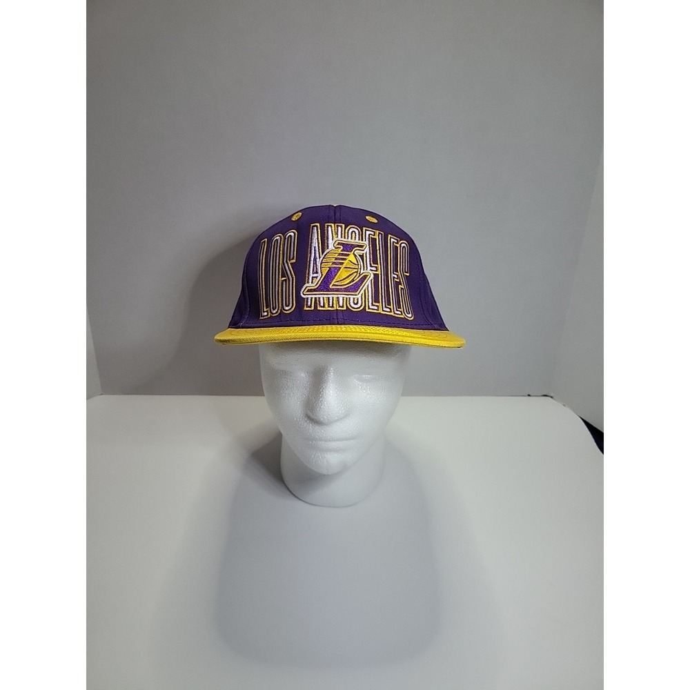 Los Angeles Lakers Snapback Hat NBA Licensed One Size Fits All Purple/Yellow‎